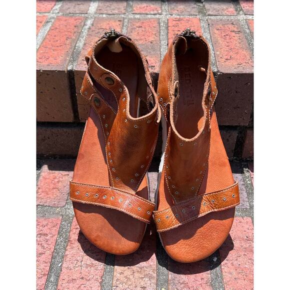 Bed Stu Soni Distressed Leather Zip Up Soni Platform Gladiator Sandal Size 9. - Picture 12 of 17